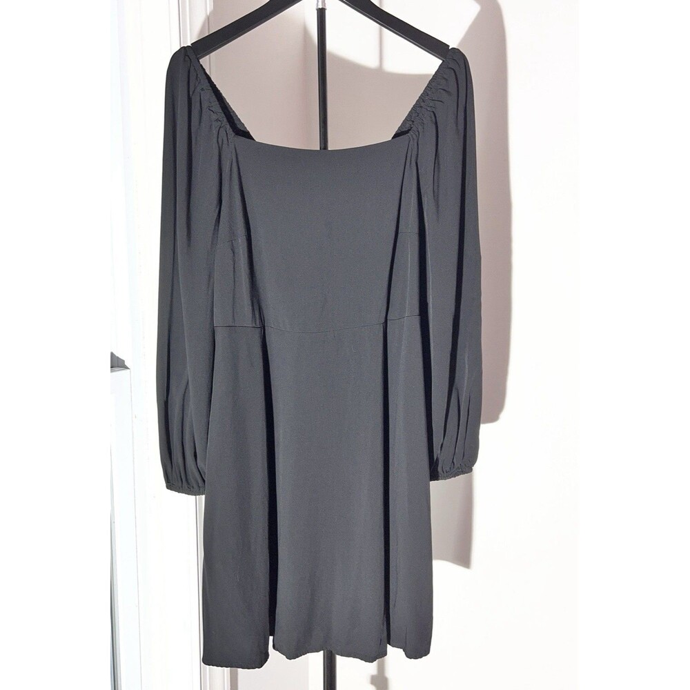 Women’s Gap Long Sleeve Square Neck Mini Dress Black Large ￼